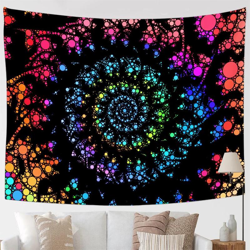 Colorful Spiral Pattern Tapestry, 1 Count Modern Hanging Tapestry, Wall Art Decor for Home Living Room Bedroom