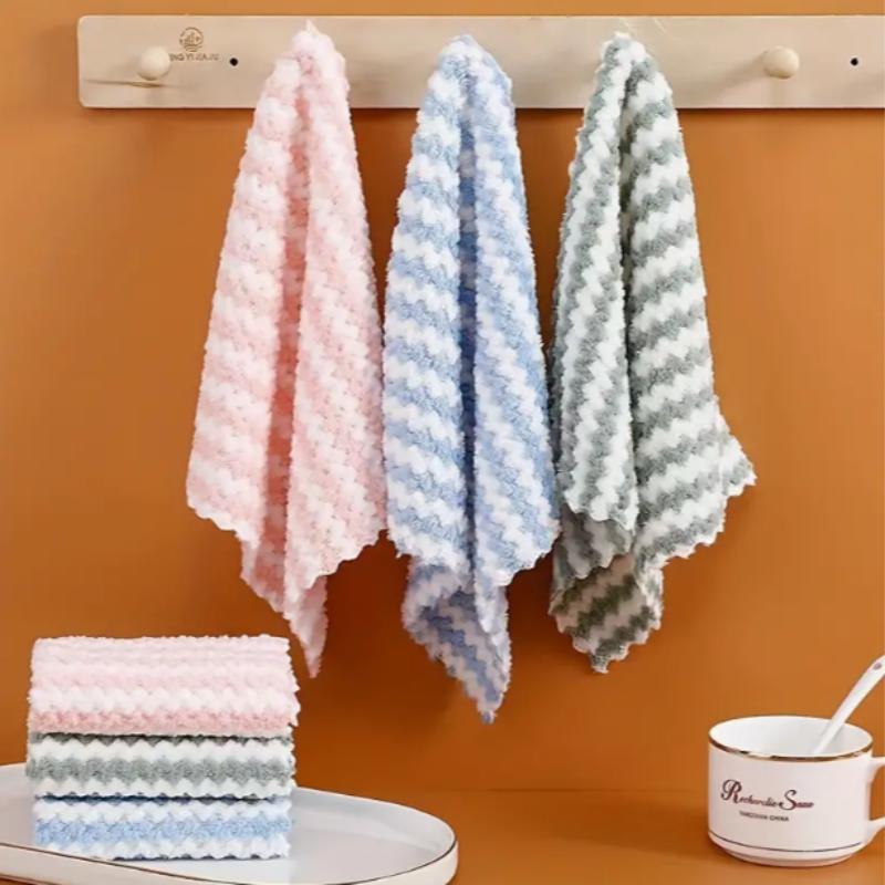 Random Color Kitchen Cleaning Cloth (10pcs), Absorbent Dishcloth, Cleaning Towel, Durable Cleaning Rag, Easy To Remove Stains and Oils, Cleaning Supplies