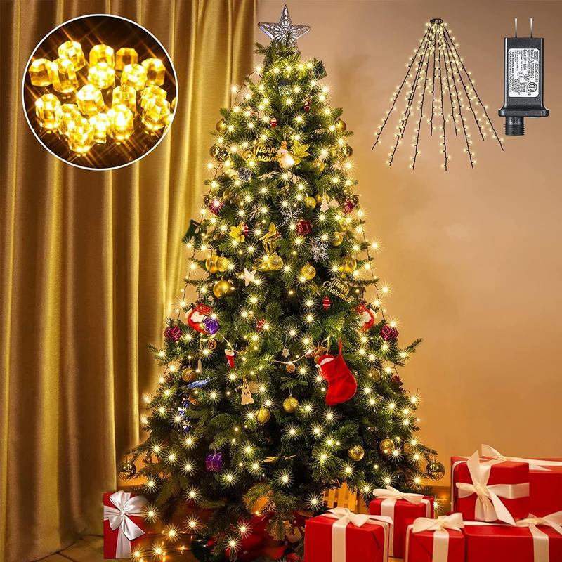 Quick Installation Christmas Tree Lights decor, Christmas decoration Lights, 6.6FTx10 Waterproof Xmas Tree Lights with Ring for Indoor Outdoor