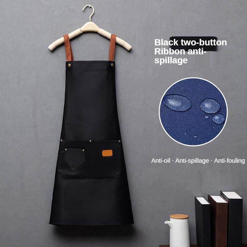 Waterproof & Oil-proof Apron with Pocket, 1 Count Kitchen Apron, Household Apron for Cooking, Baking, Kitchen Accessories for Men & Women