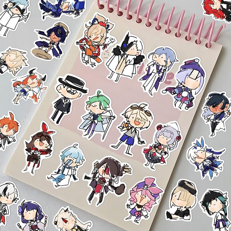 Anime Character Pattern Sticker, 84pcs set Waterproof Self Adhesive Decor Paper, Decor Sticker for Gift Greeting Card Water Bottle Laptop Phone