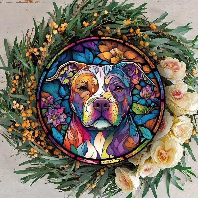 Dog Pattern Acrylic Hanging Ornament, Colorful Exquisite Hanging Decor, Window Hanging Decor, Home Decor for Living Room Bedroom