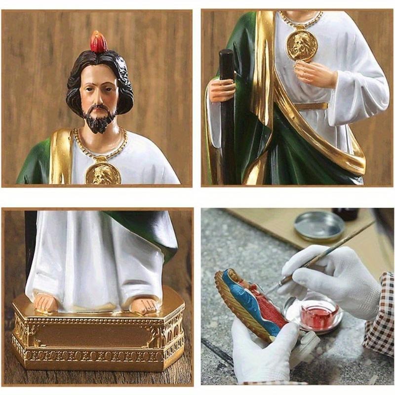 9-inch resurrected Jesus Christ statue, small statue inspired by the Holy Lord of Mercy, Easter and Lent religious sculpture, Christian lifestyle home resin decoration, large size, white