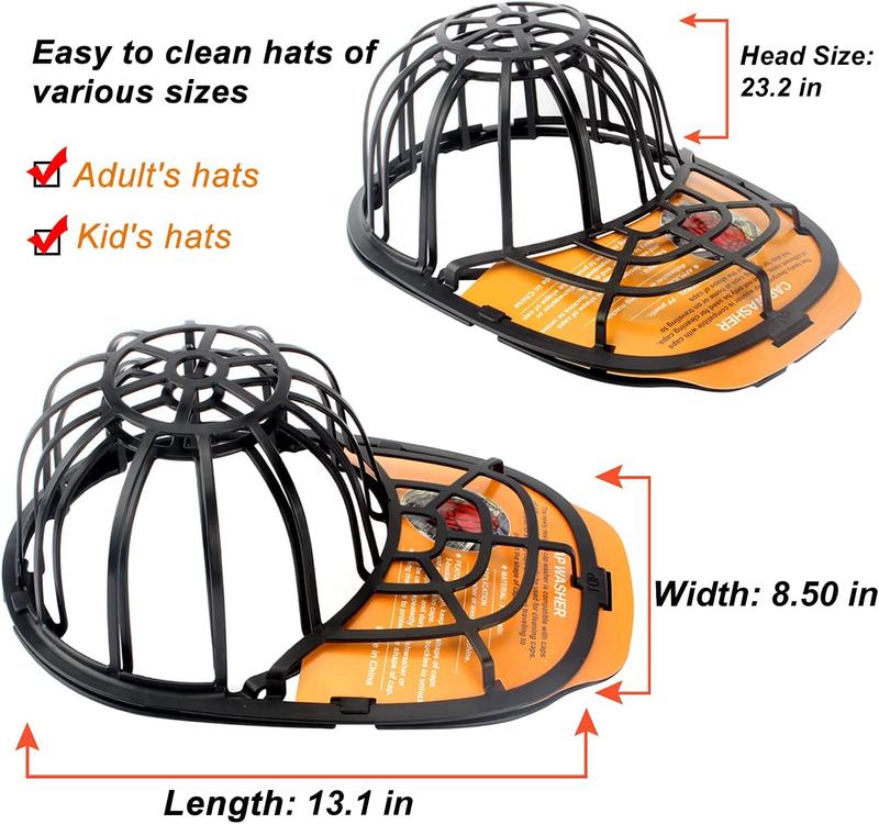 1Pack Hat Washer Baseball Cap Cleaner Machine Washing Cage Holder Frame Net BL Accessories Laundry.