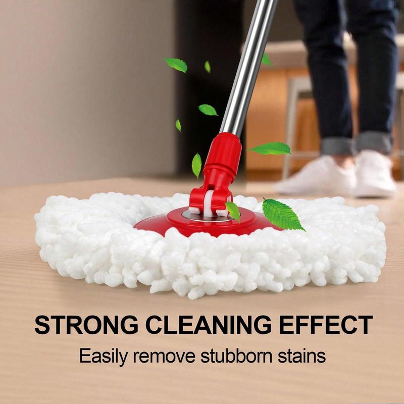 Spin Mop And Bucket With Wringer Set, 360° Mop And Bucket System With 3 Microfiber Mop Refills And 61