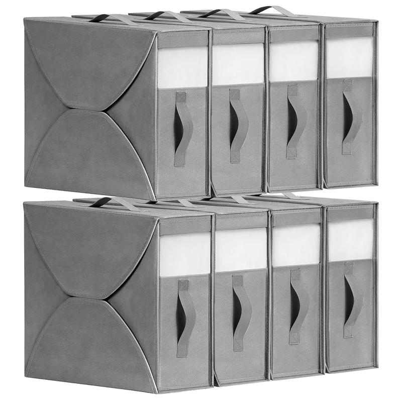 6 8 Pack DIMJ Bed Sheet Organizers and Storage , Linen Closet Organizers and Storage Foldable Bedding Organizer Storage