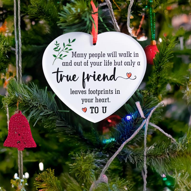 2024 Christmas Ornament Gifts for Christmas Tree Decor,True Friend Christmas Decorations acrylic Ornament ,Year to Remember Ornament