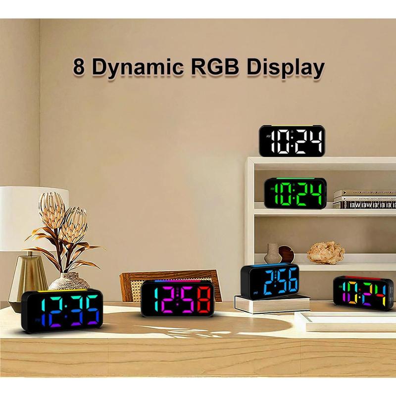 Loud Alarm Clocks for Bedrooms Heavy Sleepers, Digital Clock with Night Light, Large Display, Dual Alarm, Snooze, Dimmable Bedside Alarm Clock for Kids Teens Boys Girls