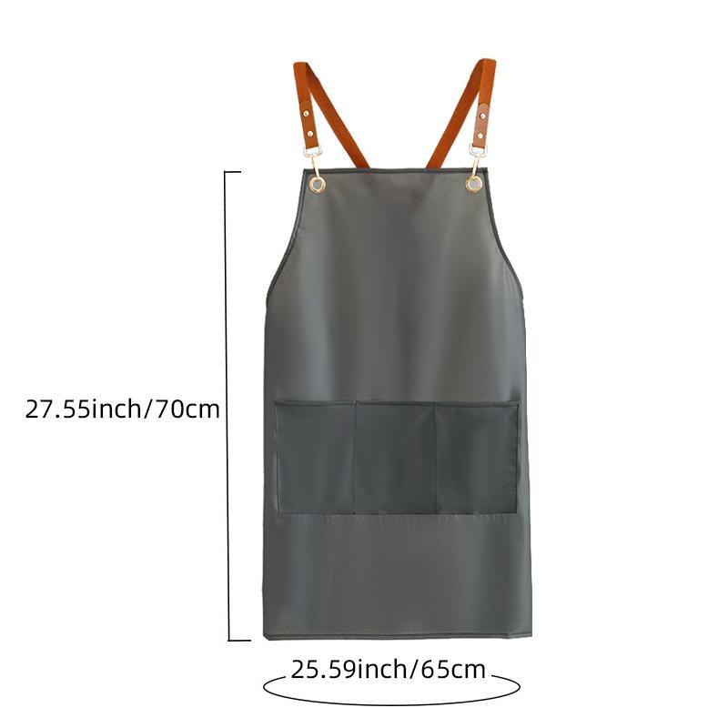 Waterproof Apron, 1 Count Transparent Kitchen Apron For Women, Oil-proof Apron With Pocket For Home Kitchen