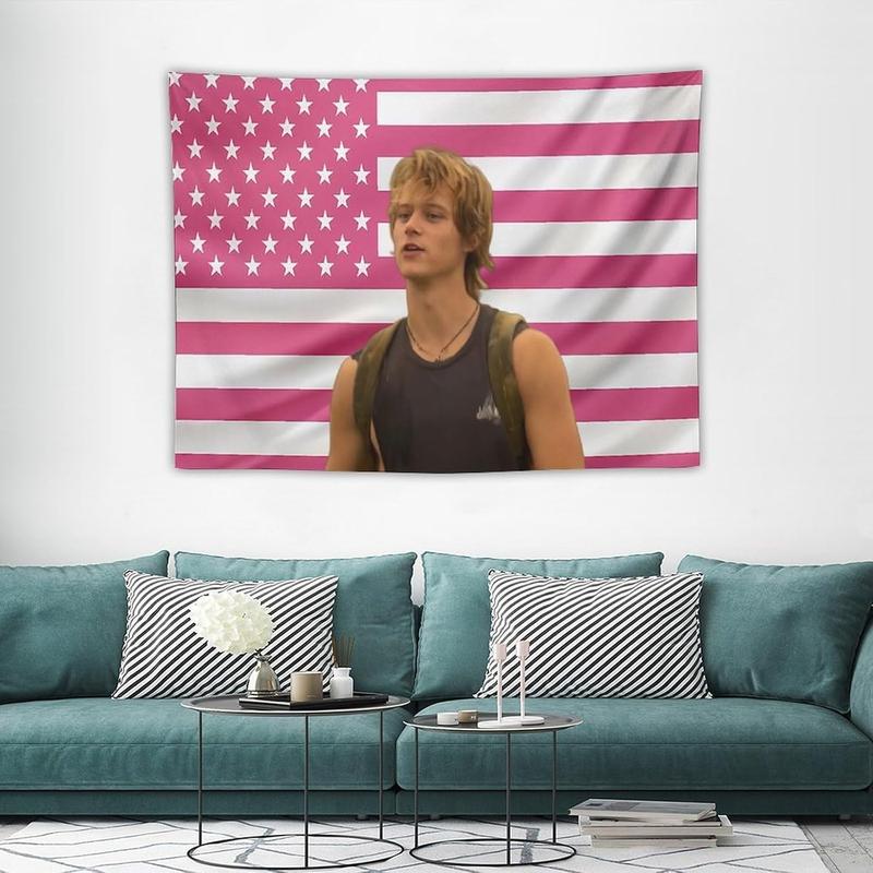 JJ Art Tapestry Actor Star Wall Tapestry Pink American Maybank Flag Poster Suitable for College Dormitory Bedroom Living Room Office Party Decoration Goods Gift