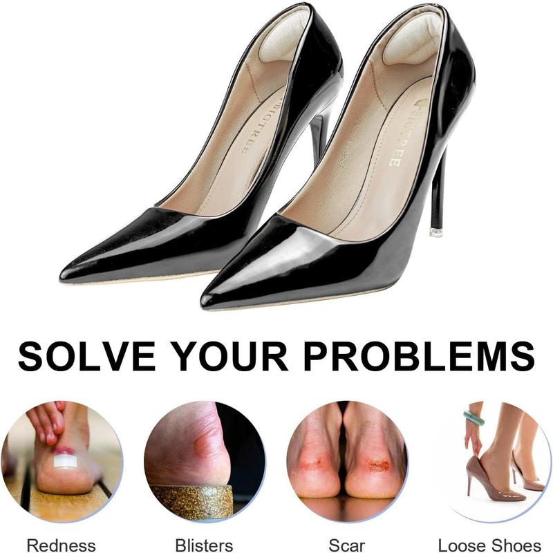 Heel Pads for Shoes That are Too Big, Heel Inserts for Women, Heel Grips for Womens Shoes, Heel Protectors, Heel Cushion Liners for Blisters Loose Shoes, Shoe Fillers