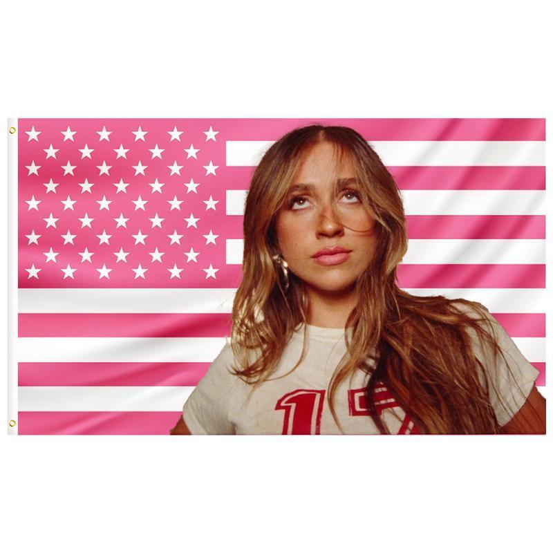 Tate McRae pink america flag, 3x5 feet decorative flag, home décor banner, gifts for fans, lightweight polyester flag, perfect room décor