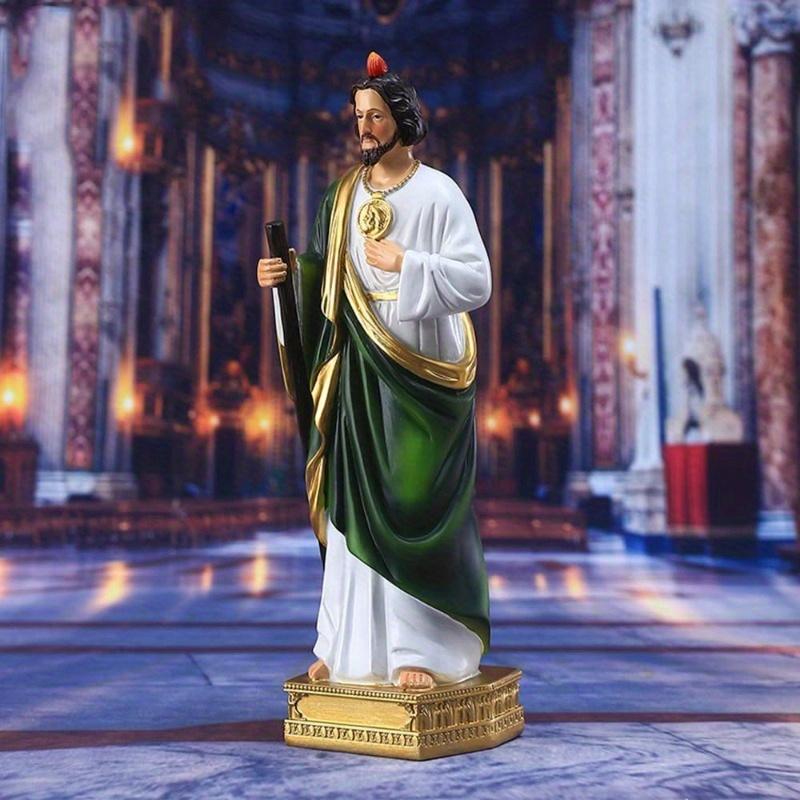 9-inch resurrected Jesus Christ statue, small statue inspired by the Holy Lord of Mercy, Easter and Lent religious sculpture, Christian lifestyle home resin decoration, large size, white