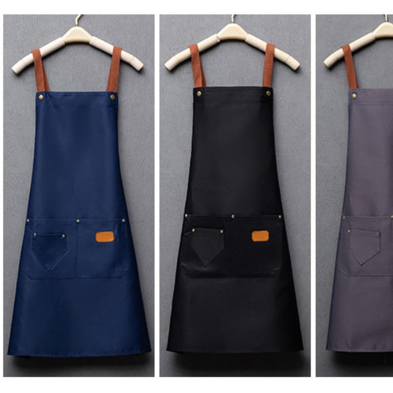 Waterproof & Oil-proof Apron with Pocket, 1 Count Kitchen Apron, Household Apron for Cooking, Baking, Kitchen Accessories for Men & Women