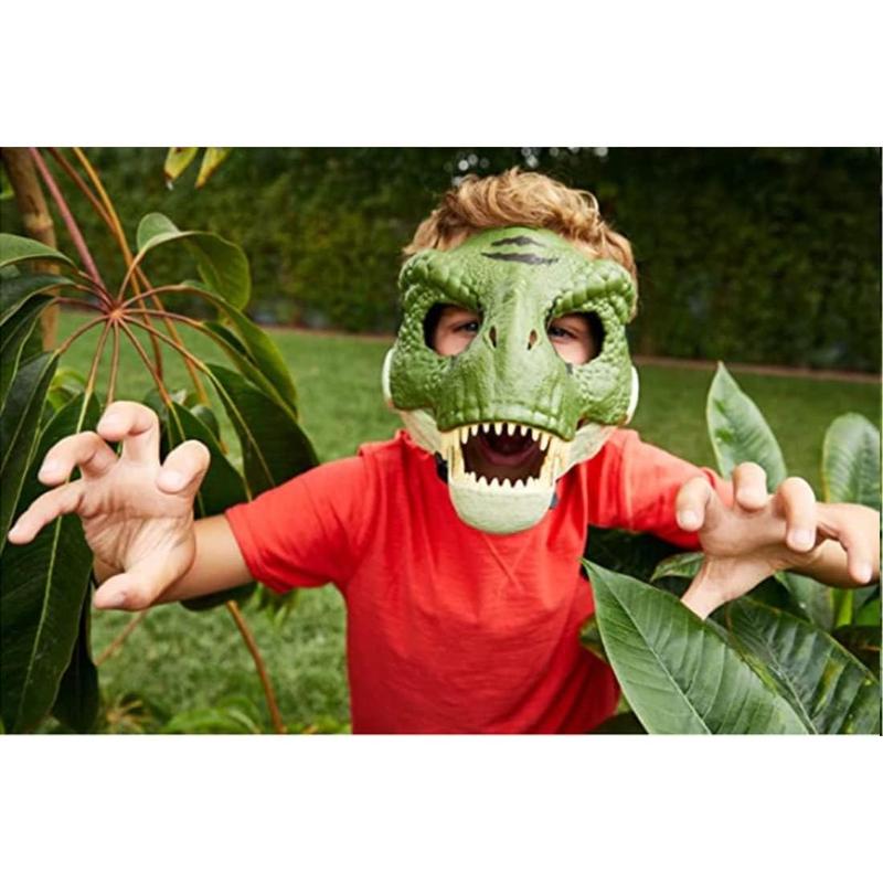 Halloween Dinosaur Mask Moving Jaw Latex Dino Mask with Lifelike  Latex Tyrannosaurus Rex Mask