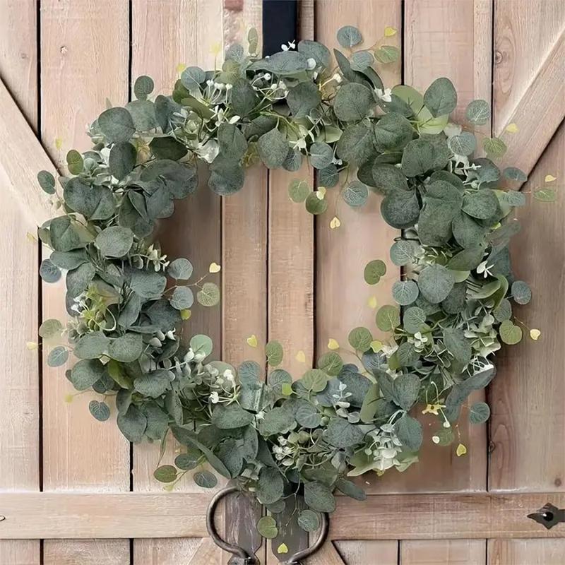 Christmas Artificial Eucalyptus Garland, 1 Count Realistic Faux Greenery, Multifunctional Faux Plant for Party, Wedding & Festival Decor, Hanging Wall Decoration