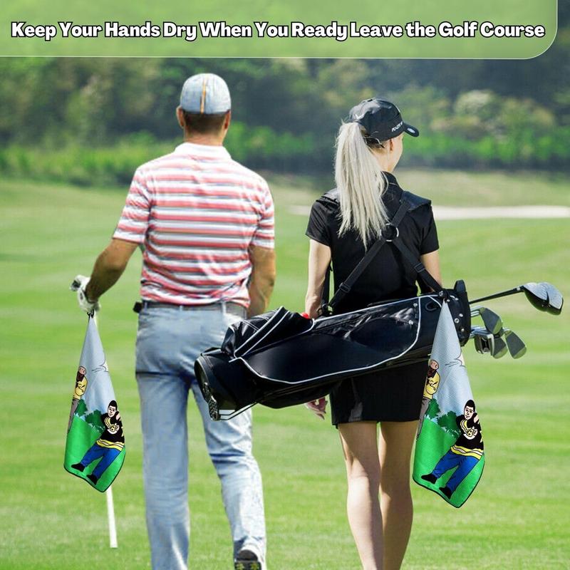 Funny Golf Towel, Printed Golf Towels for Golf Bags with Clip, Golf Gift for Men Husband Boyfriend Dad, Birthday Gifts for Golf Fan - Just Tap It in