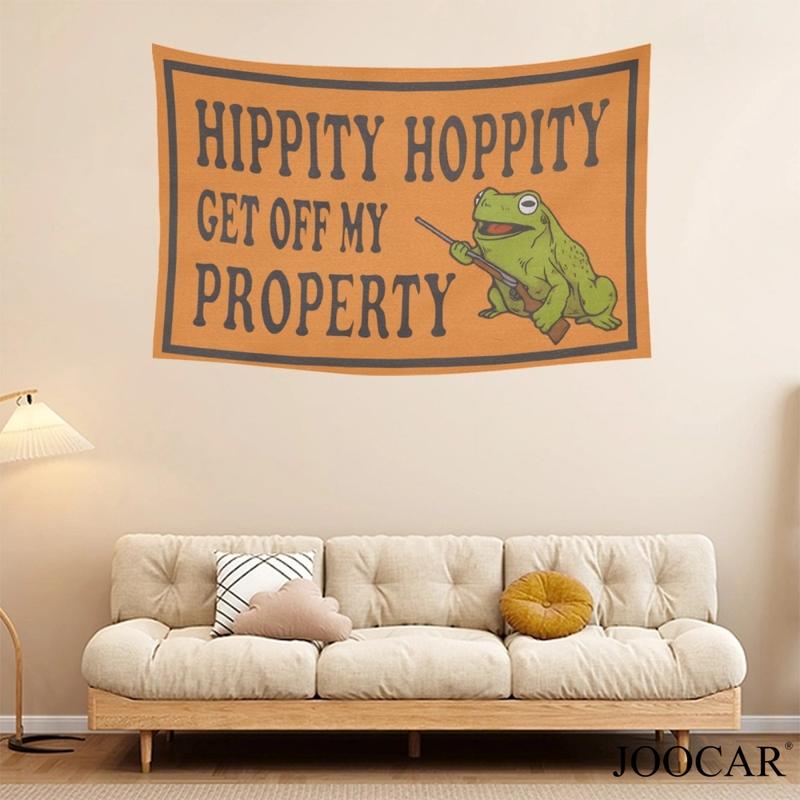 Get Off My Property Tapestry Printed Funny Tapestry Dorm Room Home Decor 60X40inch