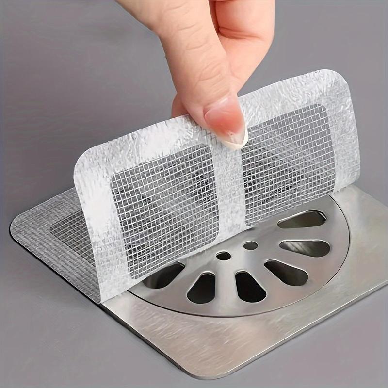 Disposable Shower Drain Hair Catcher, 6 12pcs Disposable Hair Catchers for Shower, Floor Sink Strainer Filter Mesh Stickers, Bathroom Accessories