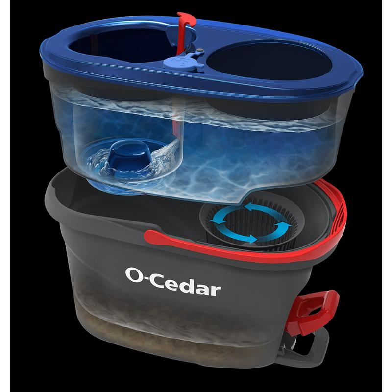 O-Cedar RinseClean Clean Water Spin Mop and Bucket System | Clean with Clean Water | Removes 99% of Bacteria || STEPHEN