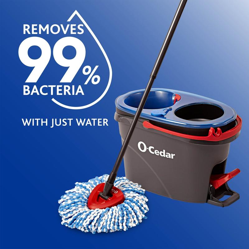 O-Cedar RinseClean Clean Water Spin Mop and Bucket System | Clean with Clean Water | Removes 99% of Bacteria || STEPHEN