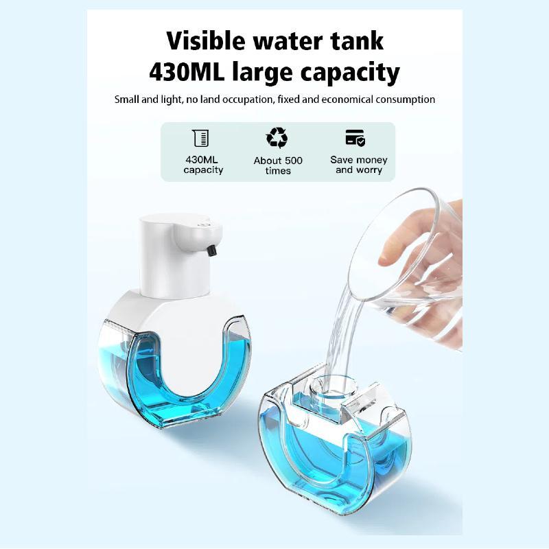 Smart Soap Dispenser, 1 Count 420ML Touchless Motion Sensor Washing Hand Device, Wall Mounted Liquid Soap Dispenser for Bathroom Kitchen Hotel