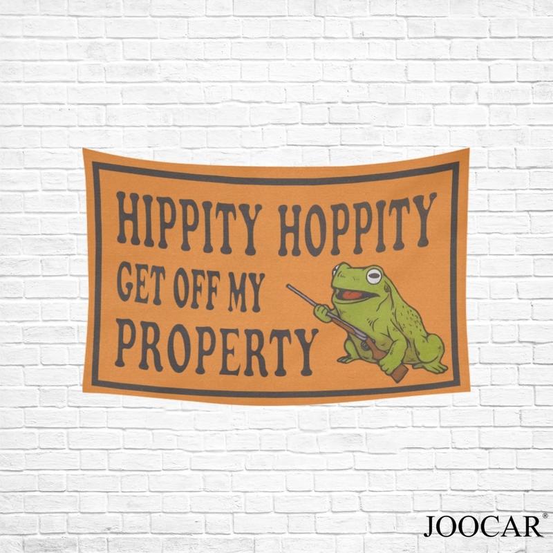 Get Off My Property Tapestry Printed Funny Tapestry Dorm Room Home Decor 60X40inch