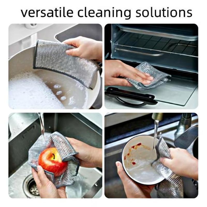 Dish Washing Rag (20pcs), Multipurpose Non-scratch Wire Dishcloth for Kitchen Cleaning, Reusable Wire Cleaning Cloth for Kitchen Sinks & Pots & Pans