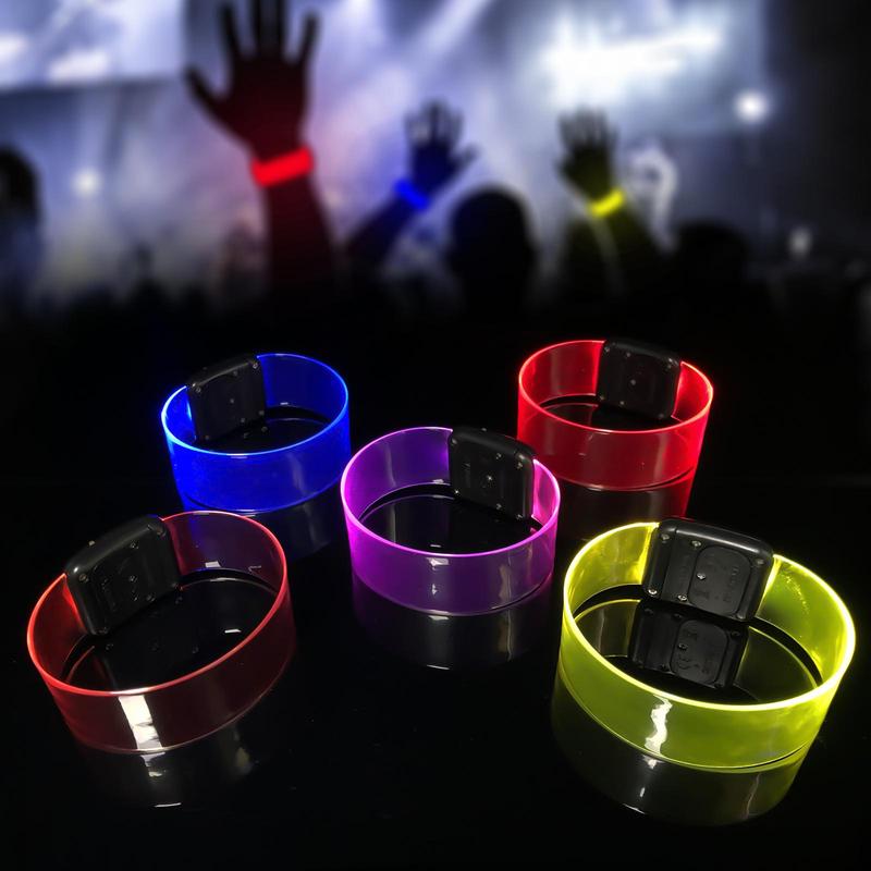 Battery Powered Glow Bracelet, LED Light Up Strap, Party Decoration Accessories For Festival, Festive & Party Supplies