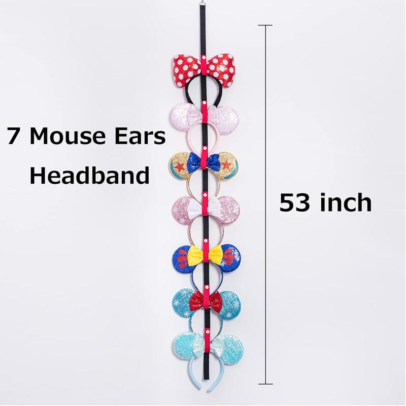 3 Pcs Mouse Ears Headband Holder Hanging Headband Organizer Bow Headpiece Hair Accessories Vertical Headband Holder Wall Display Decor