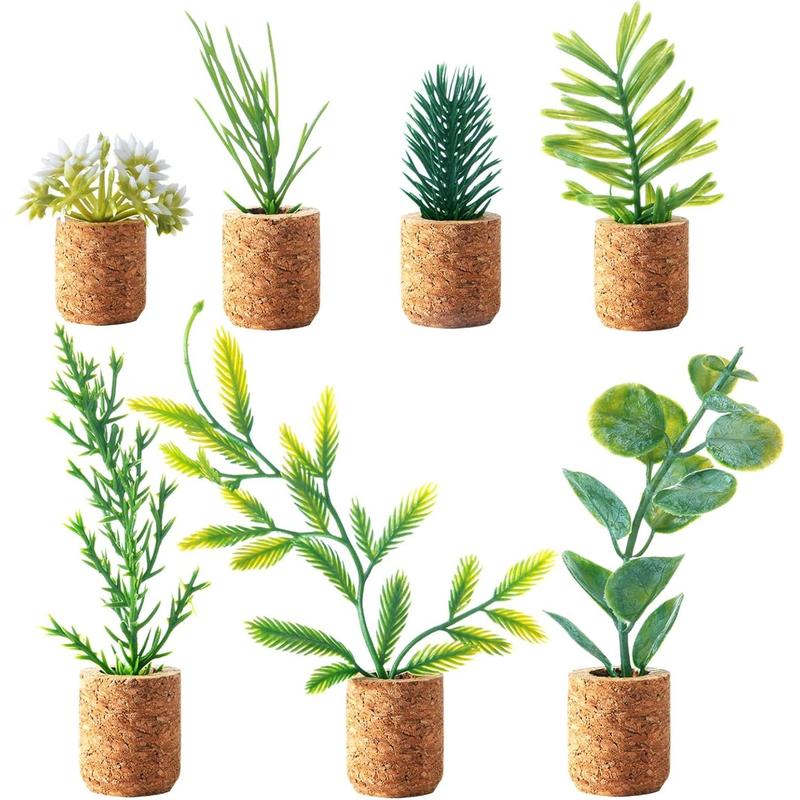 Plant Fridge Magnets-Mini Succulent Artificial Plants Refrigerator Magnets Potted Magnet Stickers Cute for Magnet Boards Fridge Home Office Decor