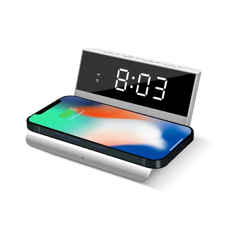 Brookstone 10W Wireless Charging Digital Alarm Clock