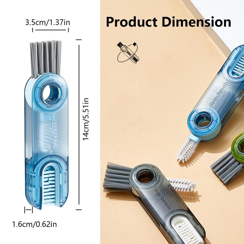 3 in 1 Lid Cleaning Brush, 1 Count Insulation Cup Crevice Brush, Silicone Cup Mouth Cleaning Brush, Kitchen Cleaning Tool