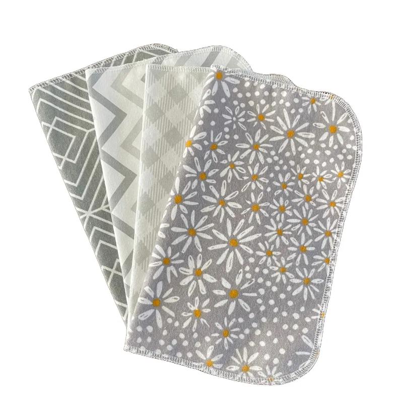 Grey Variety Pack - Eco-Friendly Reusable Kitchen Paper Towel Replacement - 12 Pack Cotton Flannel Absorbent Cleaning