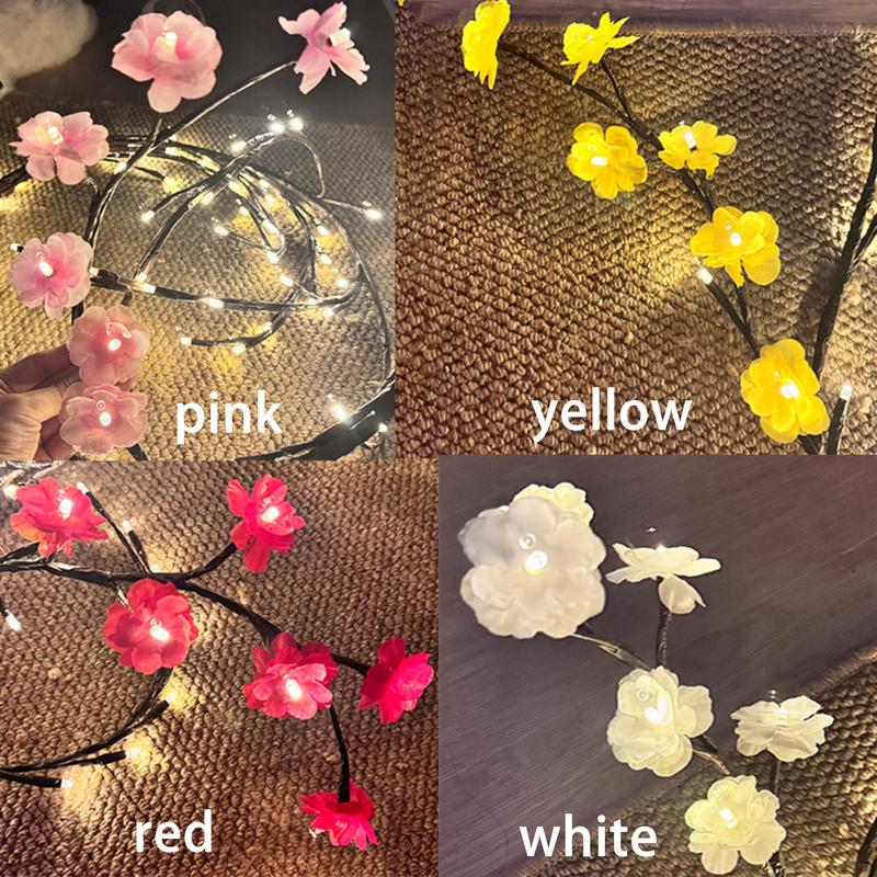 Christmas 144led Tree Branch Design LED Light, 1 Count USB Powered LED Light Room Decor, DIY Cherry Blossom Decorative Light for Home Bedroom Party Wedding Festival, Room Decor