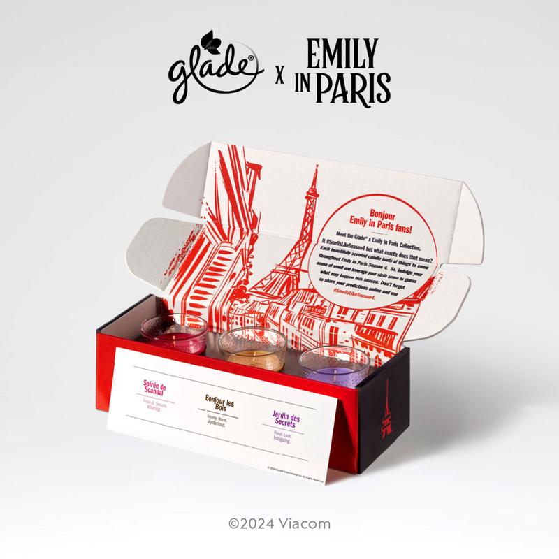 Glade x Emily In Paris Exclusive 3 Candle Collection #SmellsLikeSeason4