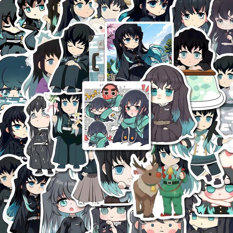 Anime Character Series Sticker, 54pcs pack Waterproof Self Adhesive Decor Paper, Decor Sticker for Gift Greeting Card Water Bottle Laptop Phone