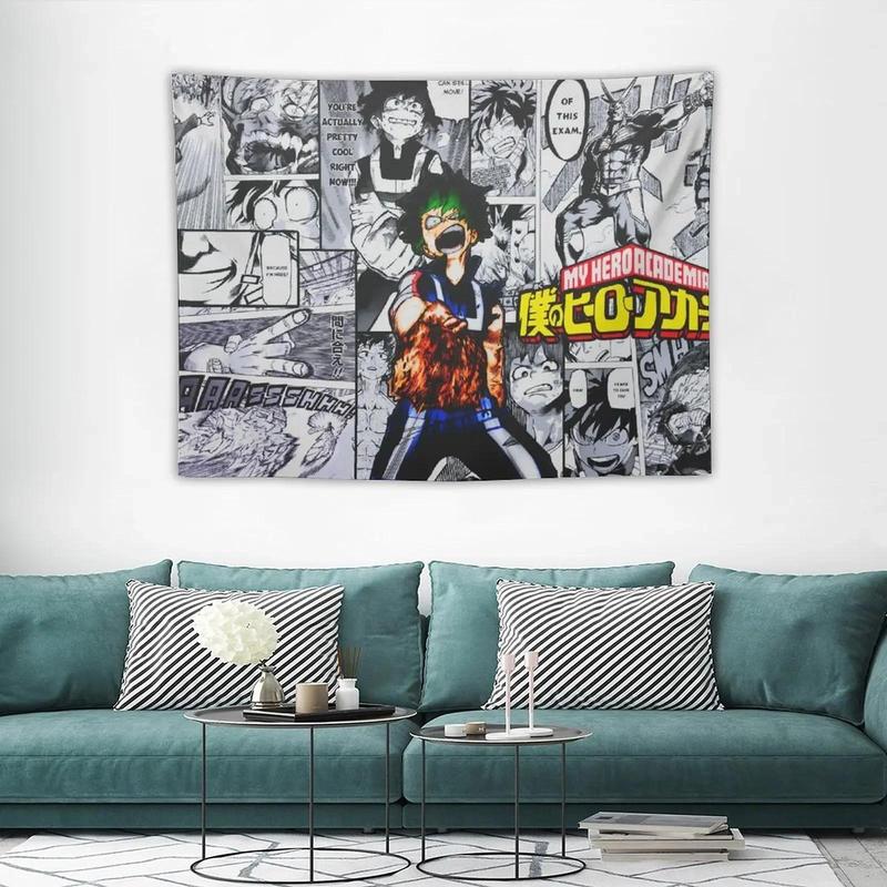 Anime character printed tapestry wall hanging retro Bohemian tapestry colorful home decor