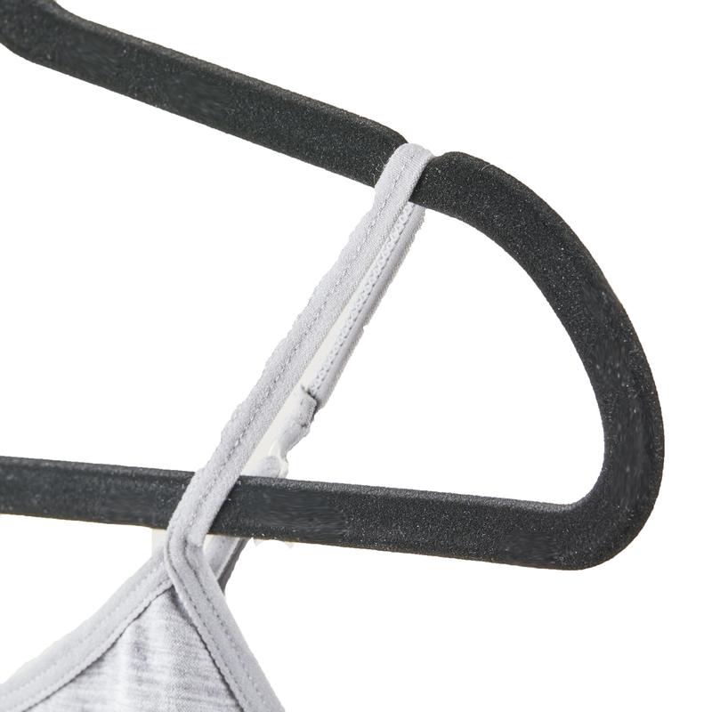 Better Homes & Gardens Non-Slip Velvet Adult Clothing Hangers, 30 Pack, Black, Space Saving