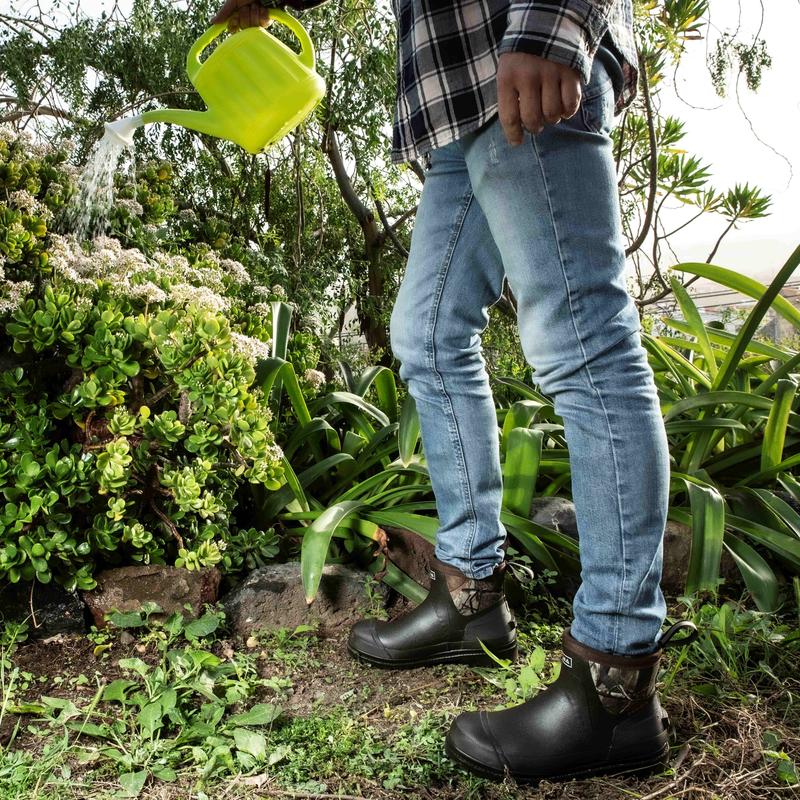 Hisea Men's Chelsea Rain Boots, Rubber Booties, Waterproof and Durable, Warm and Mud-Proof, Suitable for Outdoor Gardening Work