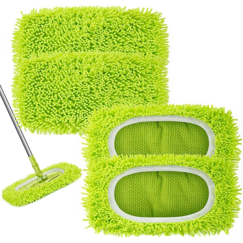 Reusable Dry Sweeping Cloths Microfiber Wet Mop Pads Compatible with Swiffer Sweeper Mop Replacement Sweeping Mopping pad Refills for Hardwood Surface Floor Cleaning, Home Clean Mop Set