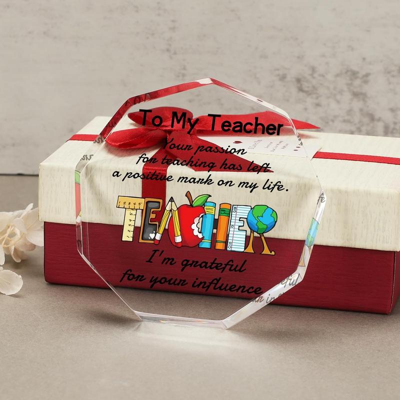 To My Teacher Gift Ornament, Creative Acrylic Ornament, Teacher's Day Gift, Desktop Decorations, Thank You Gift for Teacher