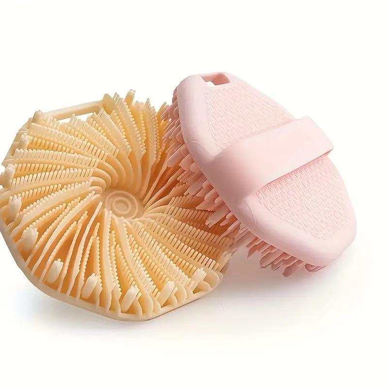 Silicone Body Scrubber, 1 Count Handheld Shower Exfoliating Brush, Gentle Exfoliation & Massage Silicone Body Scrub For Men & Women