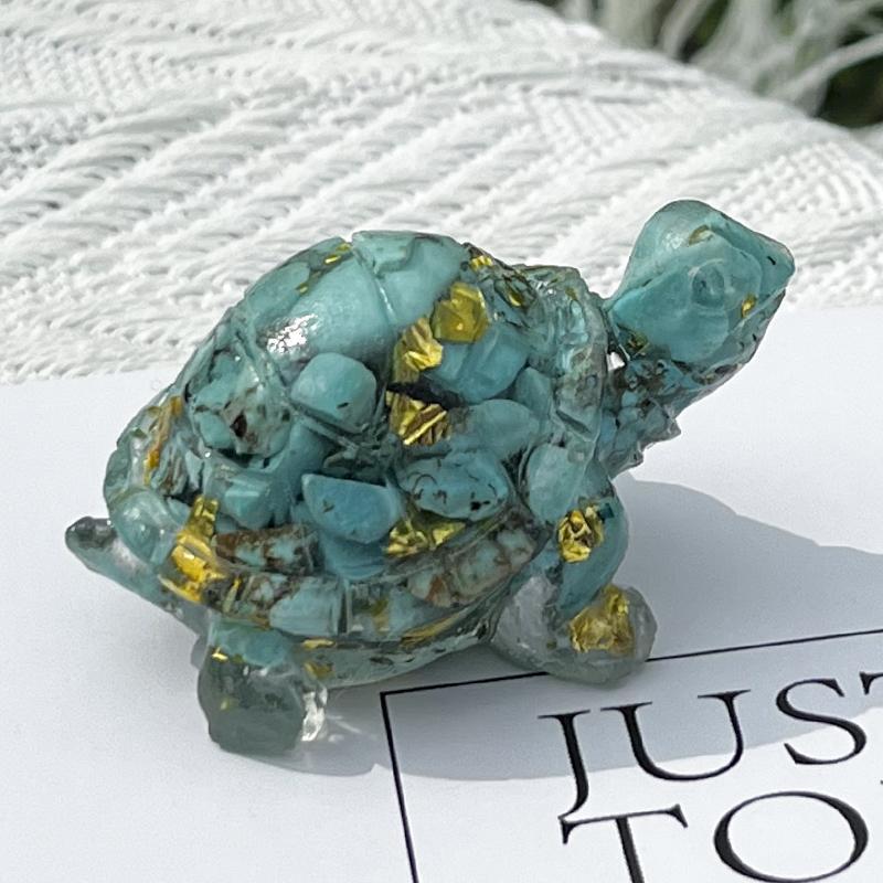 Turtle Shaped Stone Ornament, Creative Tabletop Decoration, Home Decor, Best Gifts