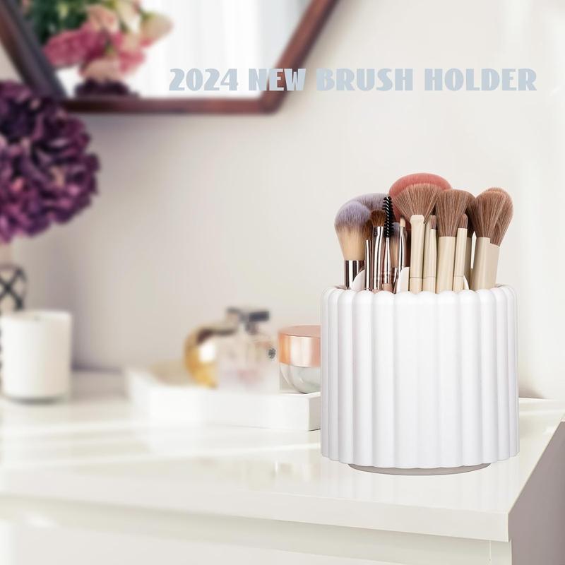 360 Rotating Makeup Brush Holder 7 Slots Make Up Brush Organizer for Vanity