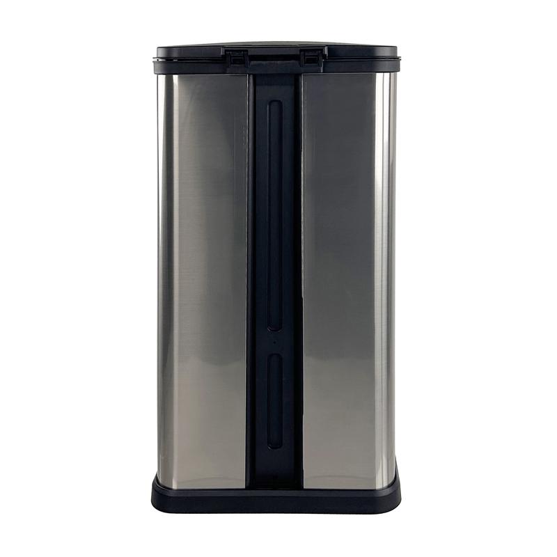 Mainstays 13.2 Gallon Trash Can, Plastic Rectangular Step Kitchen Trash Can, Silver No Brand