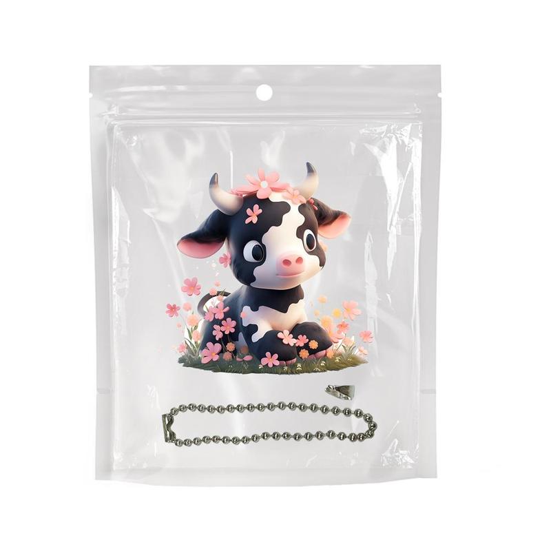 Cute Cow Design Hanging Ornament, 1 Count Waterproof Acrylic Hanging Decor, Window Hanging Pendant, Home Decor Supplies, Car Decor