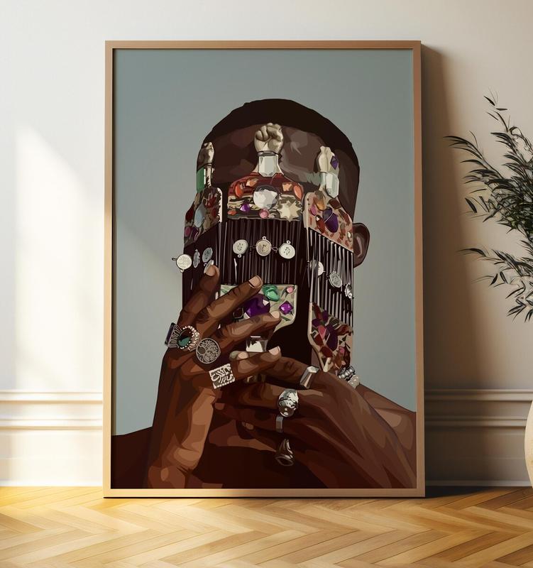 Black man Art, Fashion, Black man Wall Art, African Wall, black men art Poster