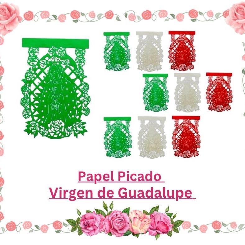 Virgen de Guadalupe Papel Picado Banner.