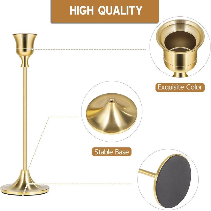 Candle Holder Set, 6 Counts set Modern Simple Candle Stand, Desktop Decoration for Home Living Room Bedroom Dining Room Wedding Party